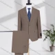 Wholesale Men's Business Lapel Plain Two Buttons Flap Pockets Blazer Jacket & Pants 2 Piece Suit Set D3600-7# Chamoisee Clothing Wholesale Market Liuhua