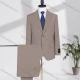 Wholesale Men's Business Lapel Plain Two Buttons Flap Pockets Blazer Jacket & Pants 2 Piece Suit Set D3604-10# Khaki Clothing Wholesale Market Liuhua