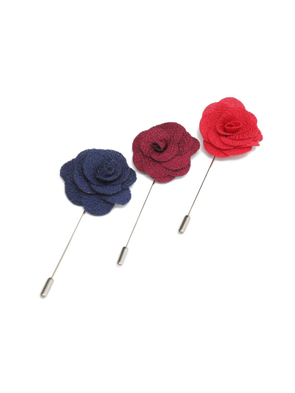 Men's Fashion Plain Flower Boutonniere With Pin For Suit, Clothing Wholesale Market -LIUHUA, 