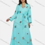 Wholesale Women's Plus Size Long Sleeve V Neck Drawstring Floral Print Zipper Front Maxi Dress preview