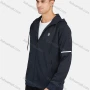 Wholesale Men's Athletic Plain Long Sleeve Waffle Knit Zipper Pockets Drawstring Hooded Jackets preview