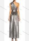 Wholesale Women's Glamorous One Shoulder Hollow Out Ruffle Wrap Hem Dress With Belt - Liuhuamall