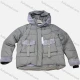 Wholesale Women's Casual Splicing Drawstring Flap Pockets Plain Hooded Thermal Puffer Coat Gray Clothing Wholesale Market Liuhua