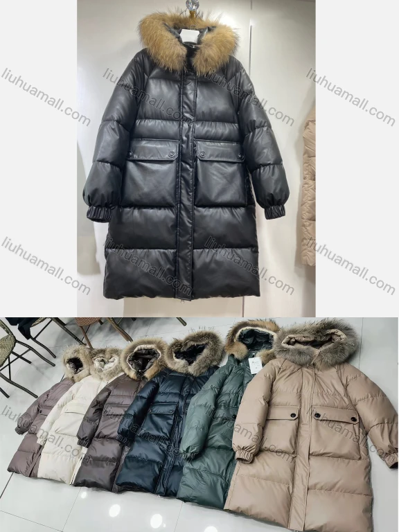 Wholesale Women's Casual Plain Long Sleeve Flap Pockets Mid Length Hooded Puffer Coat 765A#