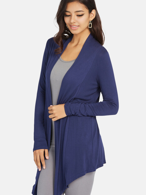 Women's Casual Plain Long Sleeve Cardigan, Clothing Wholesale Market -LIUHUA, Cardigans