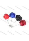 Wholesale Men's Fashion Plain Satin Flower Boutonniere With Pin For Suit - Liuhuamall