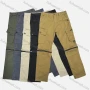 Wholesale Men's Casual Plain Flap Pockets Button Closure Cargo Pant 9A873# preview