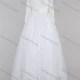 Wholesale Women's Glamorous Embroidery Bateau Neck Sequin Appliques Corset Bodice Classic Tulle Wedding Dress White Clothing Wholesale Market Liuhua