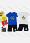 Wholesale Boy's Casual Letter Print Round Neck Short Sleeve Tee & Shorts 2 Piece Set - Liuhuamall