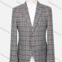 Wholesale Men's Formal Lapel Long Sleeve Single Breasted Flap Pockets Plaid Blazer Jackets preview