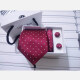 Men's Trendy Allover Print Tie & Pocket Square & Pair Cufflinks Sets Raspberry Clothing Wholesale Market -LIUHUA