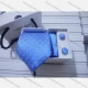 Wholesale Men's Trendy Allover Print Tie & Pocket Square & Pair Cufflinks Sets Azure Clothing Wholesale Market Liuhua