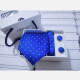 Men's Trendy Allover Print Tie & Pocket Square & Pair Cufflinks Sets Blue Clothing Wholesale Market -LIUHUA