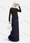 Wholesale Women's Casual Plain Elastic High Waist Maxi Skirts 1363# - Liuhuamall