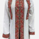 Women's Vintage Stand Collar Long Sleeve Floral Embroidery Abaya Maxi Dress White Clothing Wholesale Market -LIUHUA