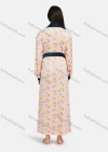 Wholesale Women's Soft Long Sleeve Open Front Cartoon Print Patch Pocket Maxi Lounge Nightgown With Tie Belt - Liuhuamall