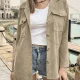 Wholesale Women's Casual Plain Collared Button Down Flap Pocket Overshirt AY03# 1# Clothing Wholesale Market Liuhua
