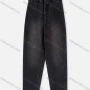 Wholesale Women's Casual Plain 100%Cotton Distressed High Waist Ankle Length Jean B003# preview
