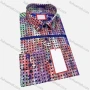 Wholesale Men's Casual Collared Long Sleeve Plaid Leaf Print 100%Cotton Shirt preview