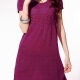 Women's Casual Crew Neck Short Sleeve Plain Cable Knit Sweater 4031# Purple Clothing Wholesale Market -LIUHUA