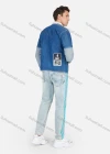 Wholesale Men's Fashion Collared Splicing Dual Pocket Denim Jacket With Patch Pocket - Liuhuamall