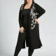 Women's Plus Size Casual Long Sleeve Open Front Embroidery Cardigan Black Clothing Wholesale Market -LIUHUA