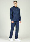 Wholesale Men's Long Sleeve Pocket Button Front Denim Shirt & Straight Leg Trousers 2 Piece Set - Liuhuamall
