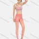 Wholesale Women's Athletic Plain Breathable Stretchy Sporty Bra 2-piece Set Purple&Orange Red Clothing Wholesale Market Liuhua