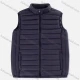 Wholesale Men's Casual Plain Stand Collar Patch Pockets Thermal Lined Puffer Vest Jacket 1619-4# Black Clothing Wholesale Market Liuhua