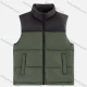 Wholesale Men's Casual Splicing Stand Collar Patch Pockets Thermal Lined Puffer Vest Jacket 1619-2# Army Green Clothing Wholesale Market Liuhua