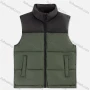 Wholesale Men's Casual Splicing Stand Collar Patch Pockets Thermal Lined Puffer Vest Jacket 1619-2# preview