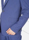 Wholesale Men's Fashion Striped Lapel One Button Pockets Blazer & Pants 2 Piece Sets - Liuhuamall