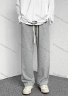 Wholesale Men's Casual Plain Drawstring Straight Leg Long Pants - Liuhuamall