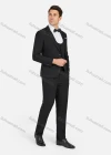 Wholesale Men's Formal Plain Slim Fit Lapel Suit Jacket With Waistcoat 3 Piece Set - Liuhuamall