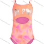 Wholesale Girls One Piece Letter Print Cut Out Letter Tie Dye Cut Out Swimsuit preview
