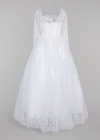 Wholesale Women's Glamorous Embroidery Bateau Neck Sequin Appliques Corset Bodice Classic Tulle Wedding Dress - Liuhuamall