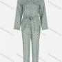 Wholesale Women's Flat Pocket Button Up Drawstring Waist Straight Leg Jumpsuit  preview
