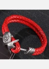 Wholesale Genuine Leather Stainless Steel Toggle Clasps Bracelet SP0178# - Liuhuamall
