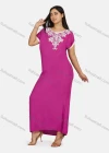 Wholesale Women's Plus Size African Folk Art Short Sleeve Embroidery Maxi Dress - Liuhuamall