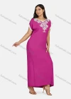 Wholesale Women's Plus Size African Folk Art Short Sleeve Embroidery Maxi Dress - Liuhuamall