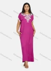 Wholesale Women's Plus Size African Folk Art Short Sleeve Embroidery Maxi Dress - Liuhuamall