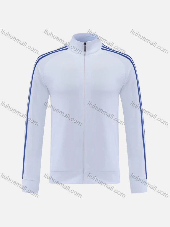 Wholesale Boy's Athletic Striped Stand Collar Zip Long Sleeve Sweatshirt