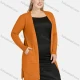Wholesale Women's Casual Long Sleeve Pockets Spilt Side Plain Cardigan F Clothing Wholesale Market Liuhua