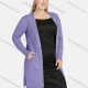 Wholesale Women's Casual Long Sleeve Pockets Spilt Side Plain Cardigan F Clothing Wholesale Market Liuhua