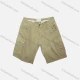 Wholesale Men's Casual Plain Flap Pockets Cargo Shorts D-755# Khaki Clothing Wholesale Market Liuhua