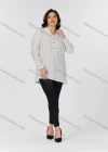 Wholesale Women's Casual Stand Collar Long Sleeve Striped Tunic 8837#-1 - Liuhuamall