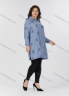 Wholesale Women's Casual Collared Pocket Long Sleeve Allover Print Tunic 8878#-3 - Liuhuamall