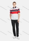 Wholesale Men's Casual Striped Colorblock Slim Fit Short Sleeve Embroidery Polo Shirt - Liuhuamall