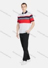 Wholesale Men's Casual Striped Colorblock Slim Fit Short Sleeve Embroidery Polo Shirt - Liuhuamall
