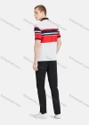 Wholesale Men's Casual Striped Colorblock Slim Fit Short Sleeve Embroidery Polo Shirt - Liuhuamall